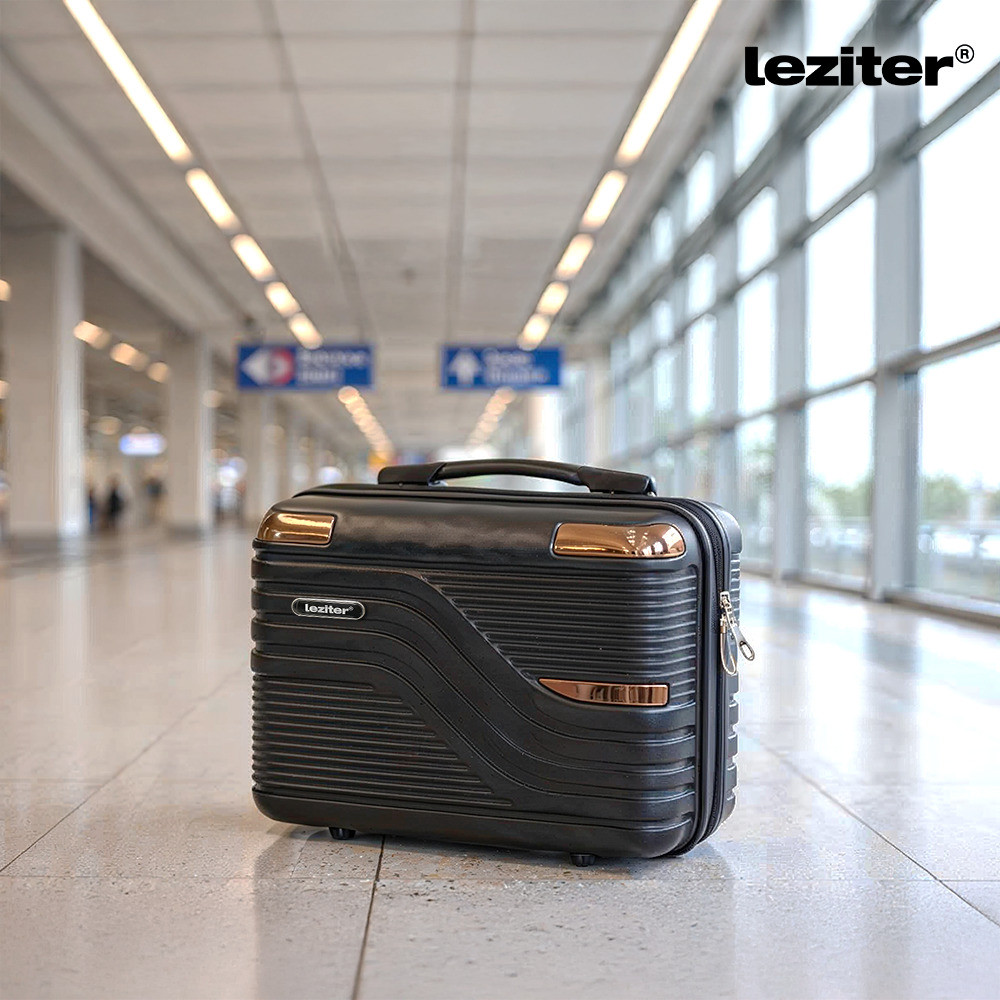 Set valize Leziter TraveLux Urban XXIII cu role, ABS negru, 5 piese