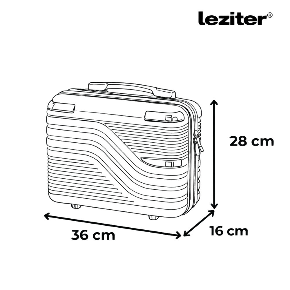 Set valize Leziter TraveLux Urban XXIII cu role, ABS negru, 5 piese