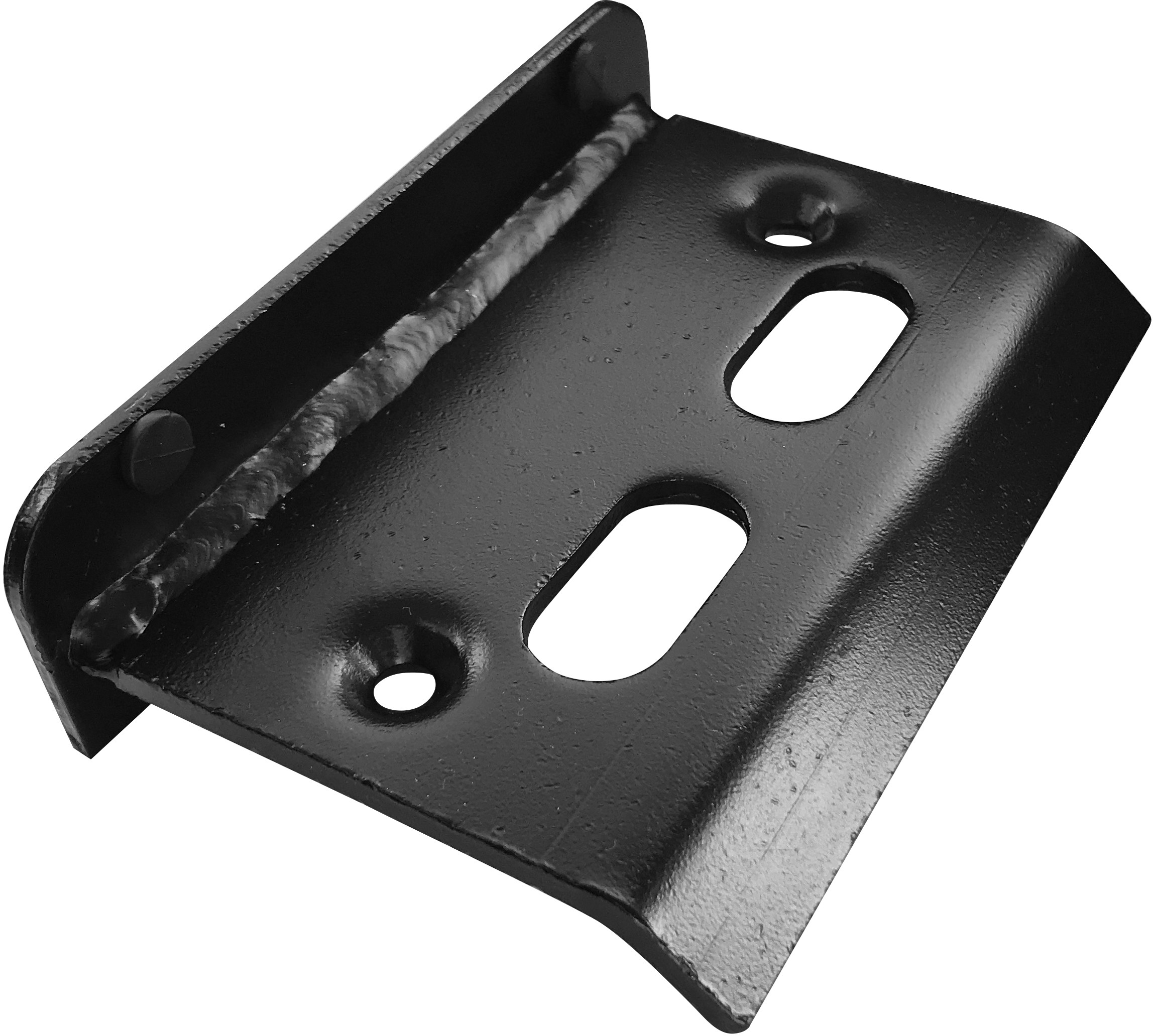 Opritor pentru uși și porți batante 13x15 cm, din oțel, cu protecție cauciuc, negru