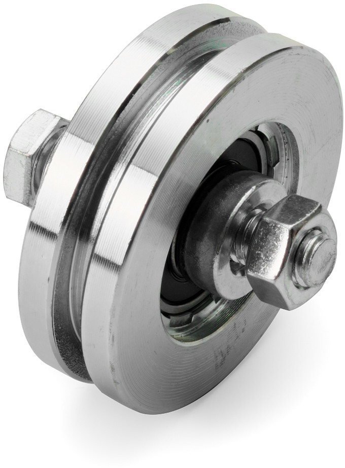 Roată tip T cu rulmenți pentru poartă glisantă, 68 mm, oțel galvanizat