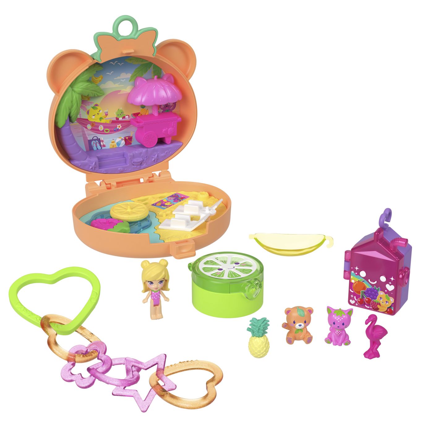 POLLY POCKET SET GENTUTA ANIMALUT URSULET ROZ CU ACCESORII SuperHeroes ToysZone