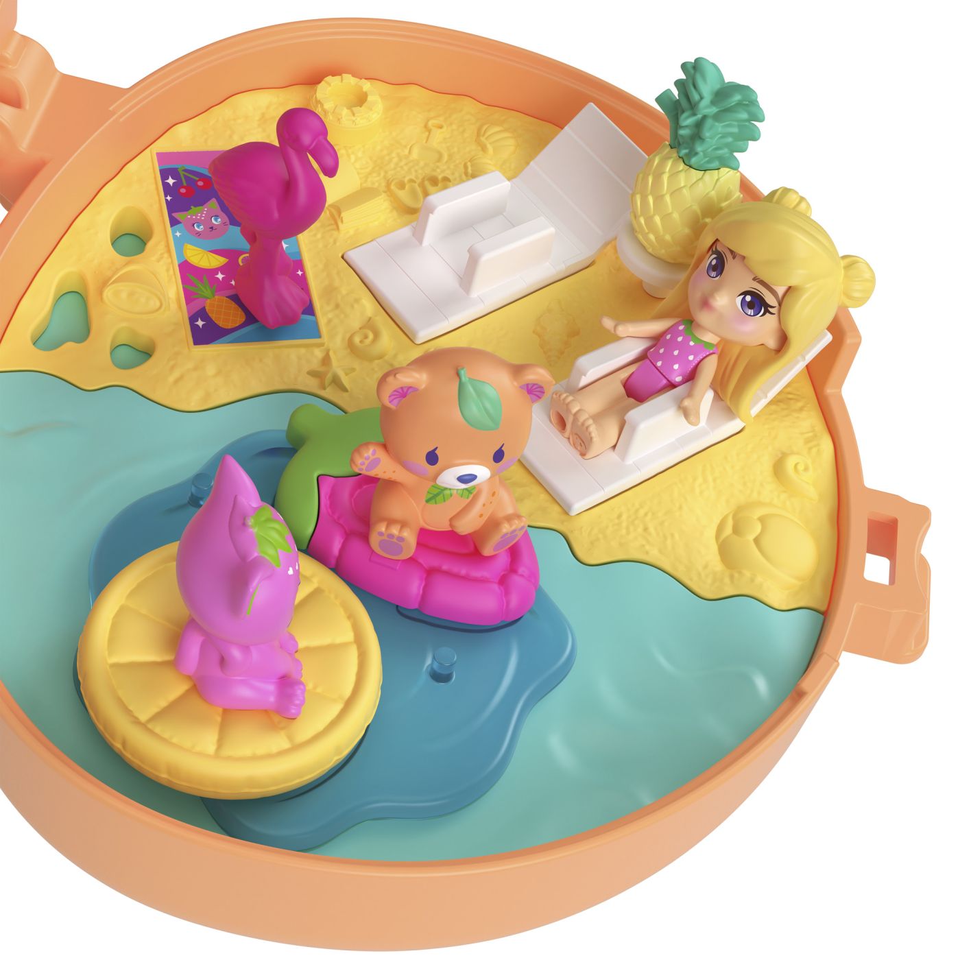 POLLY POCKET SET GENTUTA ANIMALUT URSULET ROZ CU ACCESORII SuperHeroes ToysZone