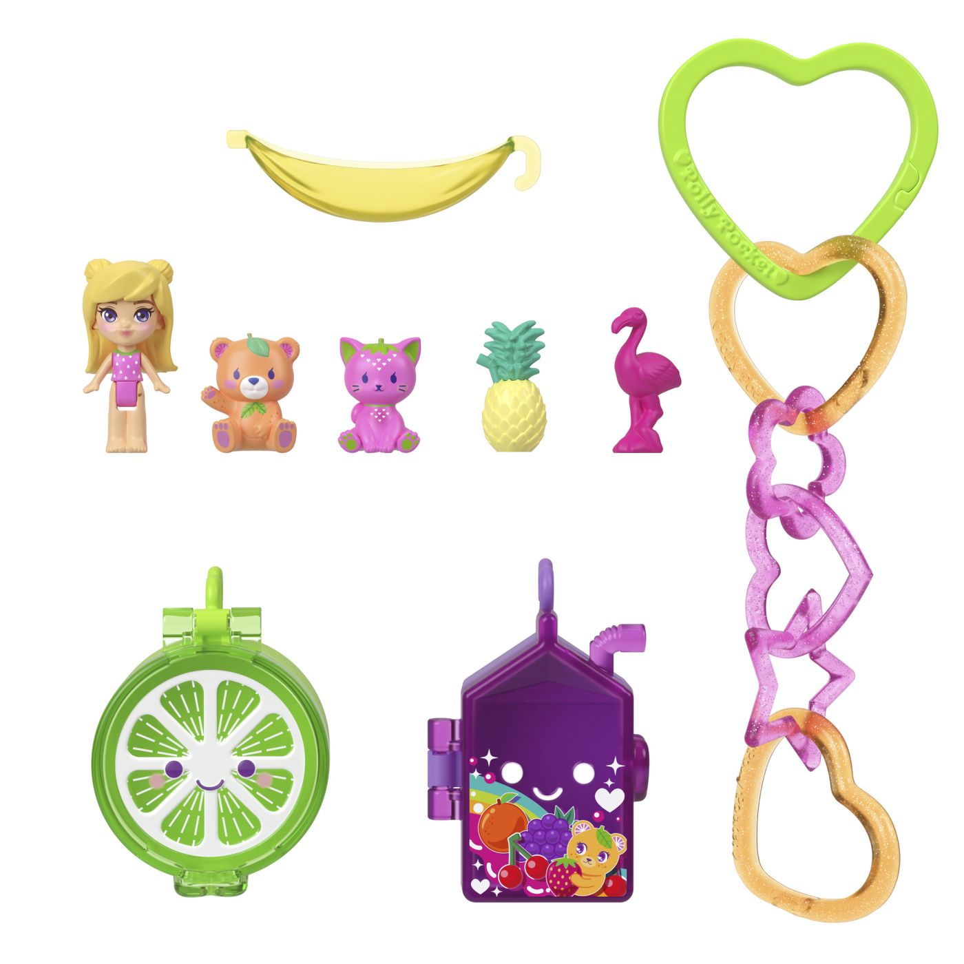 POLLY POCKET SET GENTUTA ANIMALUT URSULET ROZ CU ACCESORII SuperHeroes ToysZone