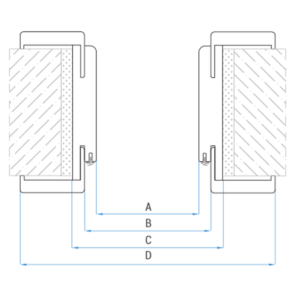 Balama decorativă Leziter CPL albă 100/210, 12–14 mm, crom, stânga