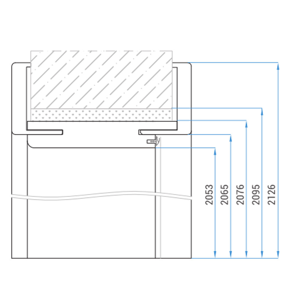 Leziter balama decorativă nuc Primo 75/210, dreapta, cromată (12–14)