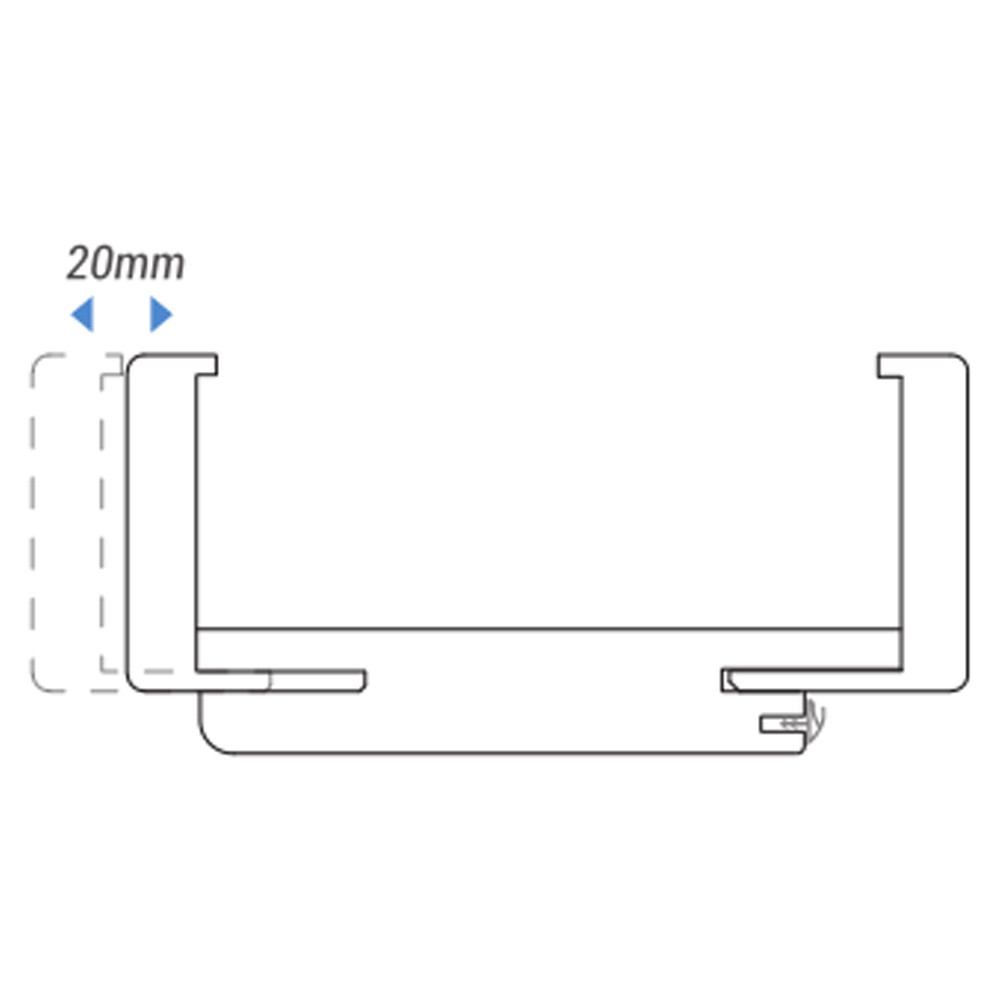 Leziter balama decorativă nuc Primo 75/210, dreapta, cromată (12–14)