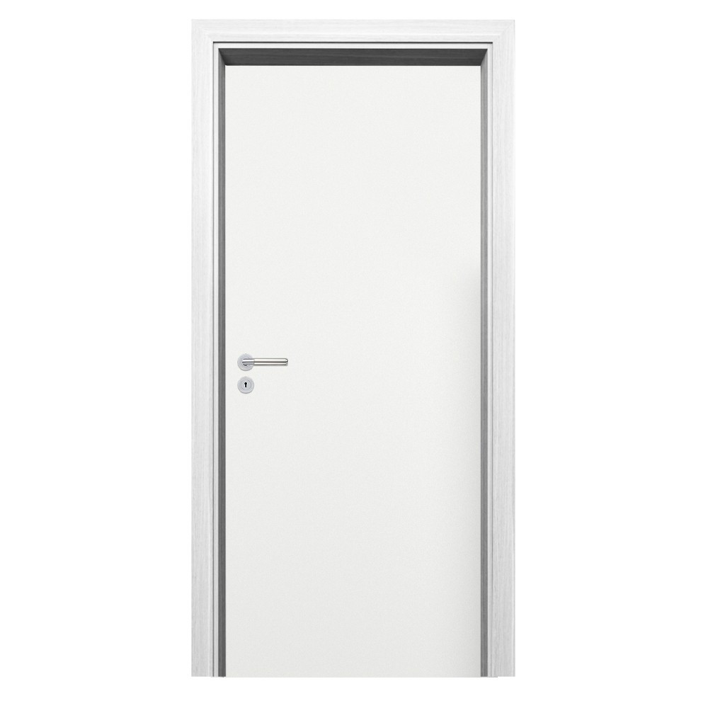 Blat ușă interior Leziter CPL alb 100x210 cm, deschidere dreapta, broască BB