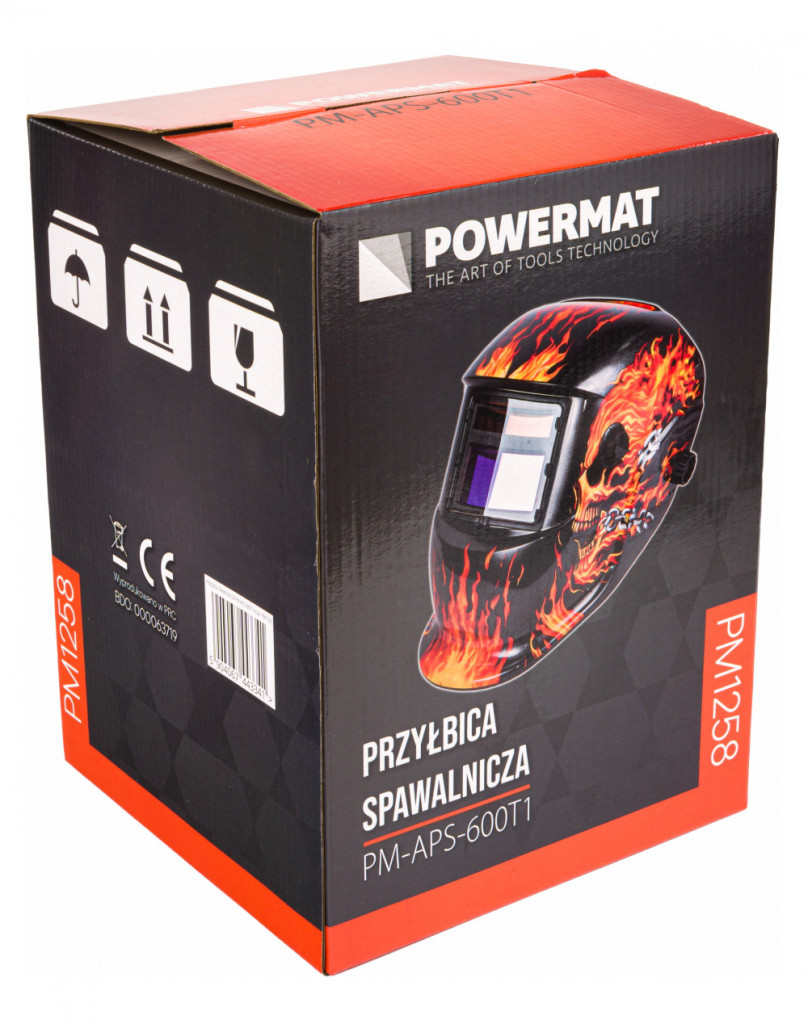 Cască de sudură automată Powermat LCD DIN 9-13, solar + CR2032, PM-APS-600T1