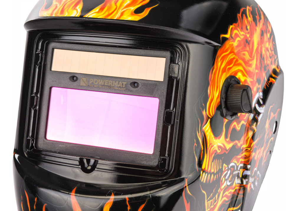 Cască de sudură automată Powermat LCD DIN 9-13, solar + CR2032, PM-APS-600T1