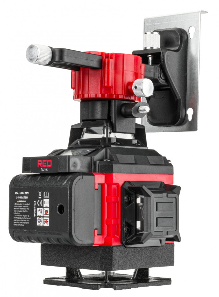 Laser nivel 4D 360° verde Red Technic, 16 linii, cu autonivelare și telecomandă