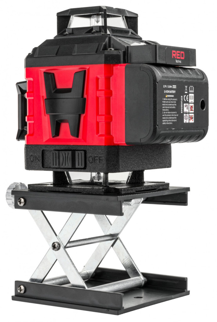 Laser nivel 4D 360° verde Red Technic, 16 linii, cu autonivelare și telecomandă