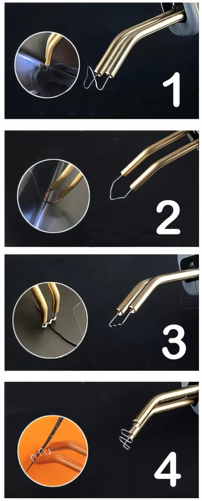 Pistol de sudat plastic Red Technic RTZDP0034, 70W, 750°C, kit cu 200 capse