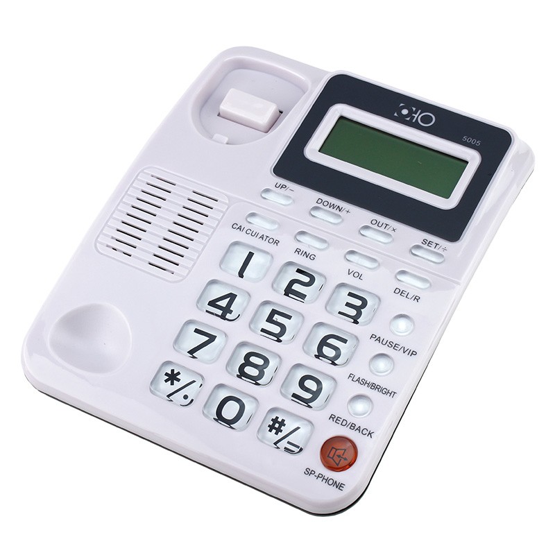 Telefon fix OHO alb cu ID apelant FSK/DTMF, handsfree, memorie si calendar
