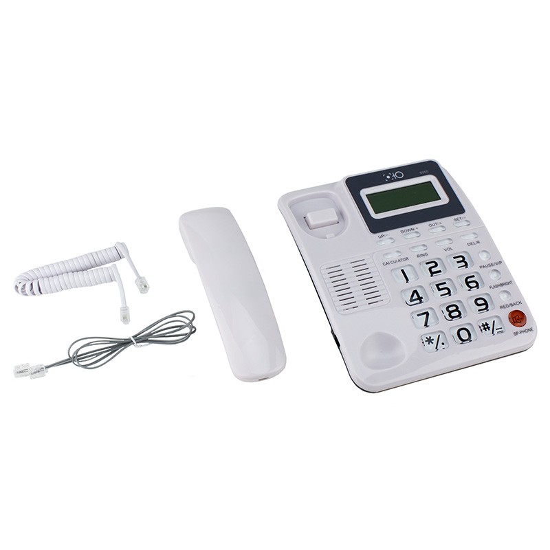 Telefon fix OHO alb cu ID apelant FSK/DTMF, handsfree, memorie si calendar