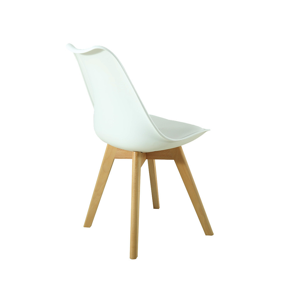 Set masă dining Leziter Merlo 4+1 alb, blat sticlă securizată 120x70 cm