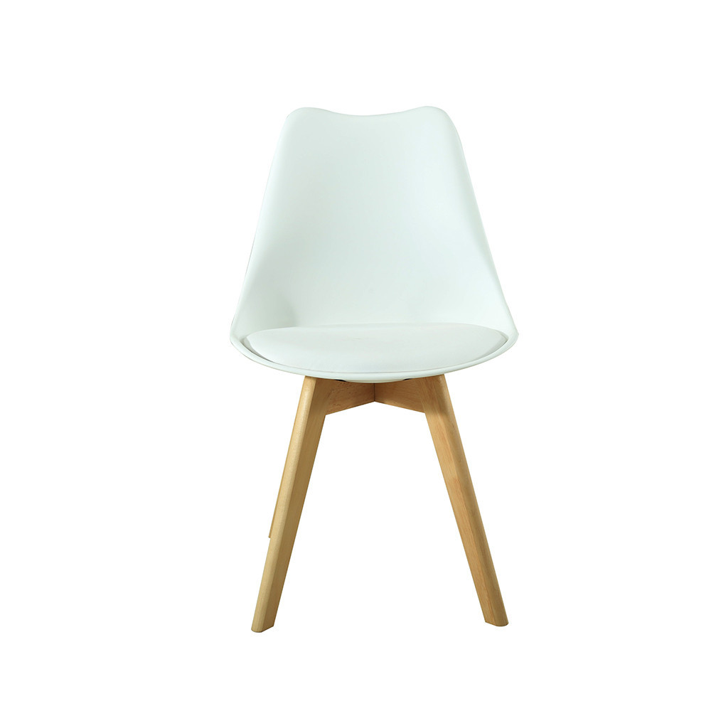 Set masă dining Leziter Merlo 4+1 alb, blat sticlă securizată 120x70 cm