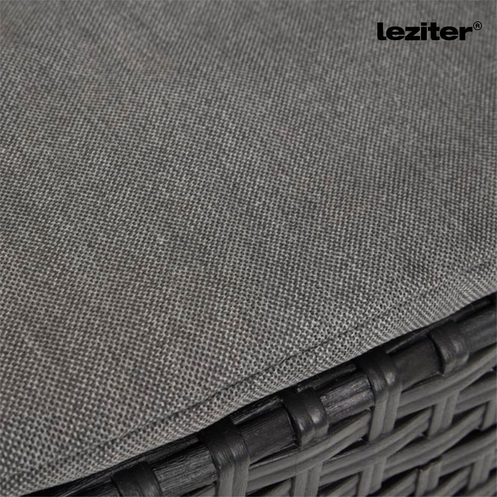 Canapea de grădină Leziter Lima, 3 locuri, ratan artificial, grafit