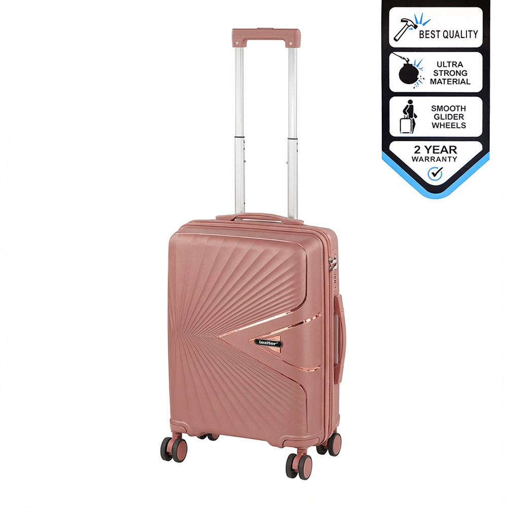 Valiză de cabină Leziter TraveLux Endure 55x40x20 cm, hard-top PP, aur roz