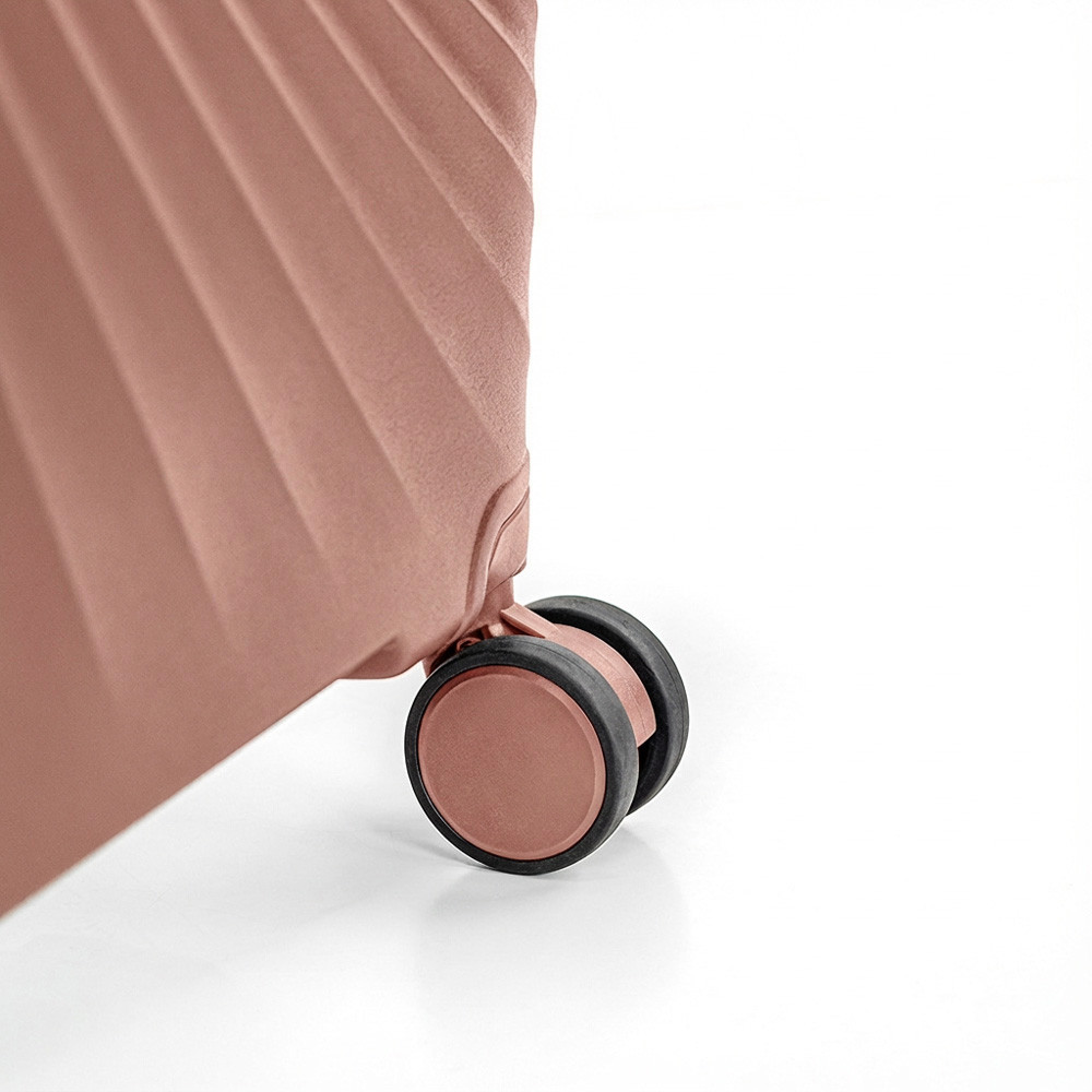 Valiză de cabină Leziter TraveLux Endure 55x40x20 cm, hard-top PP, aur roz