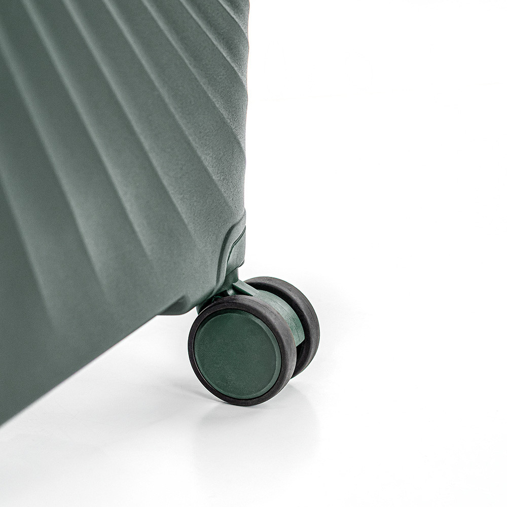 Valiză de cabină Leziter TraveLux Endure 55x40x20 cm, hard top, verde închis