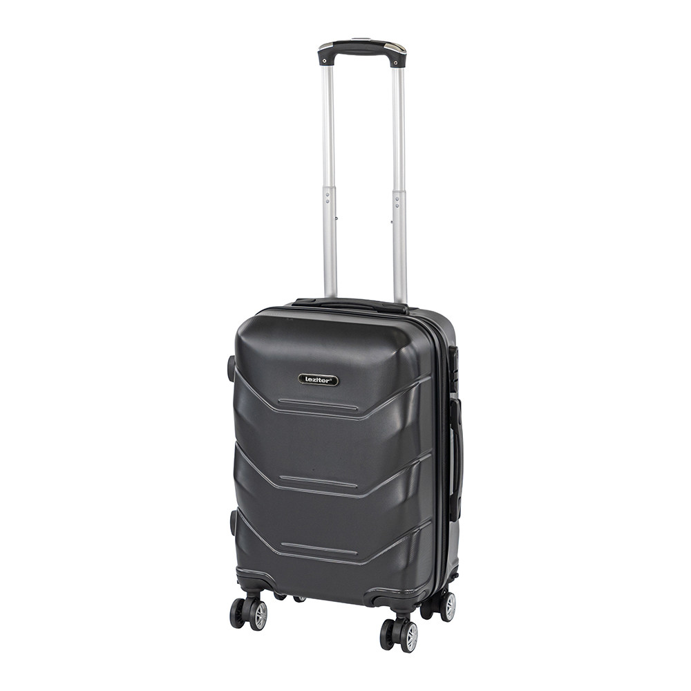 Valiză de cabină Leziter TravelLux Max hard top, roți detașabile, 35x55x20 cm, neagră