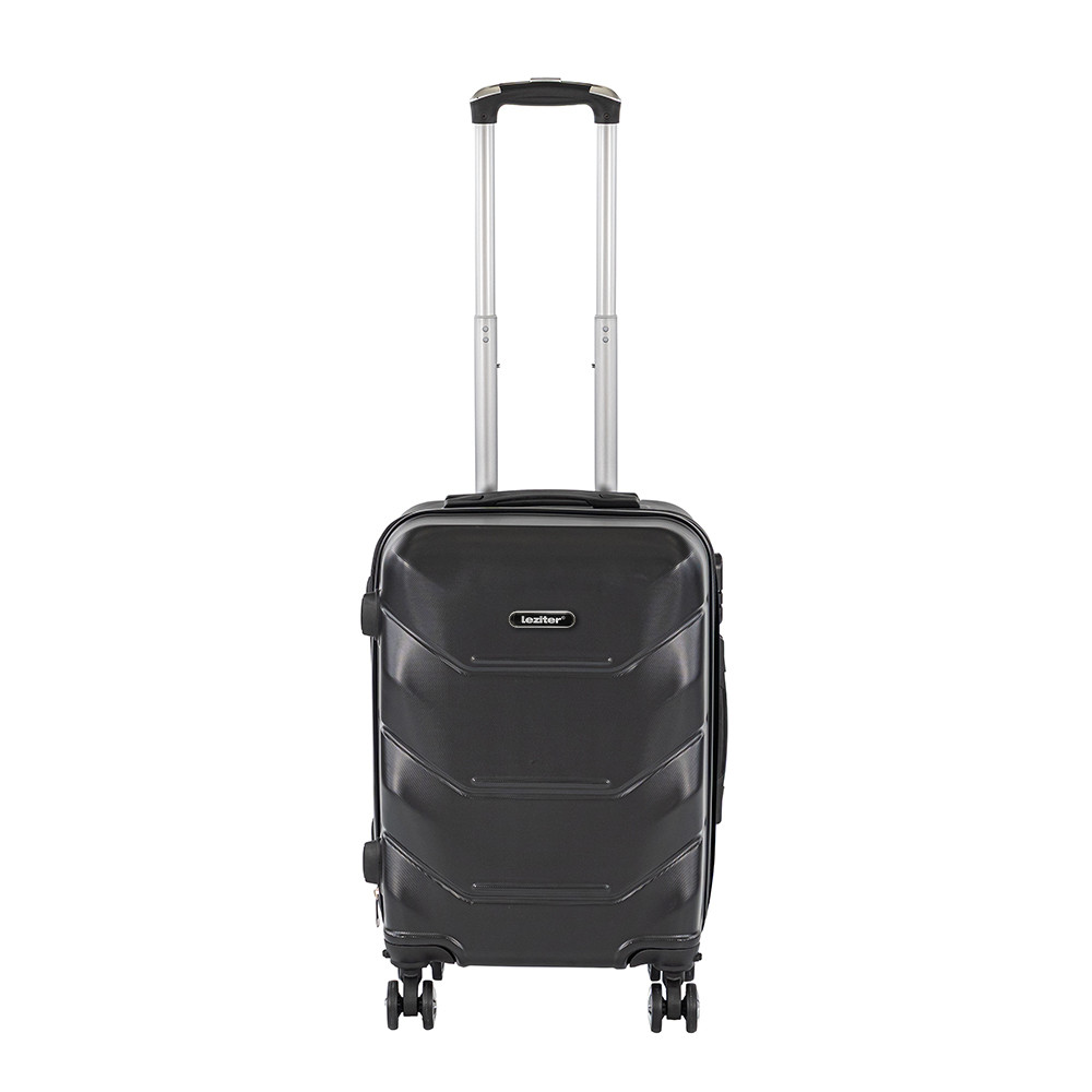 Valiză de cabină Leziter TravelLux Max hard top, roți detașabile, 35x55x20 cm, neagră