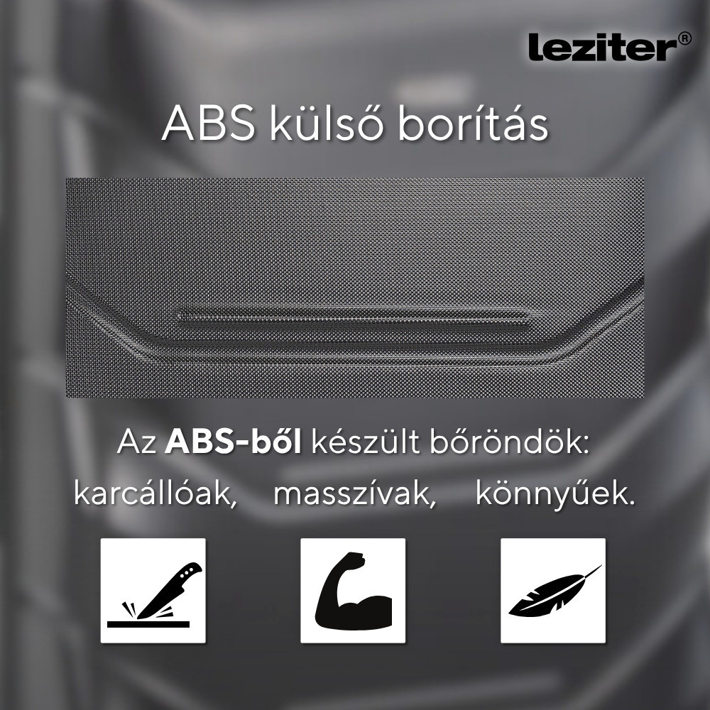 Valiză de cabină Leziter TravelLux Max hard top, roți detașabile, 35x55x20 cm, neagră