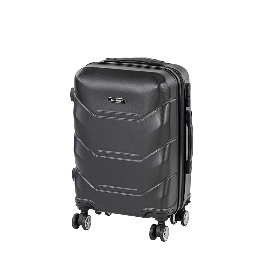 Valiză de cabină Leziter TravelLux Max hard top, roți detașabile, 35x55x20 cm, neagră