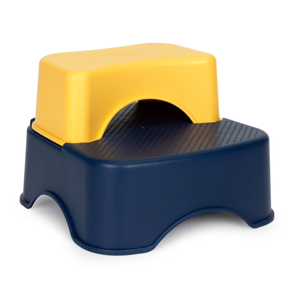 Reductor WC pentru copii cu scări și platformă, cu pernă moale (6-36 luni)