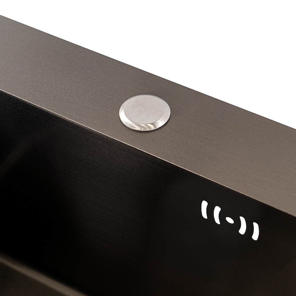 Chiuvetă bucătărie Leziter Korin 50x50 cm, inox 304, nano negru