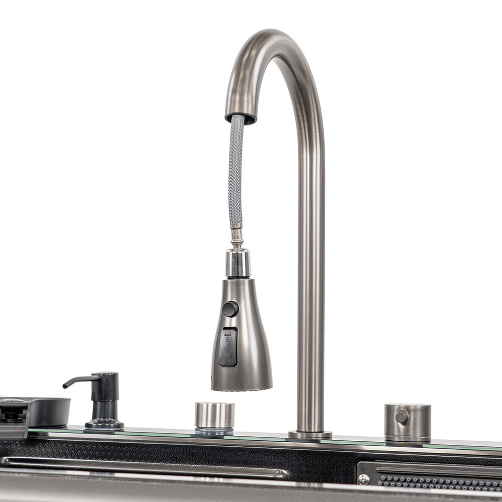 Chiuvetă multifuncțională Leziter Calandria din inox 304, 78x43 cm, set complet