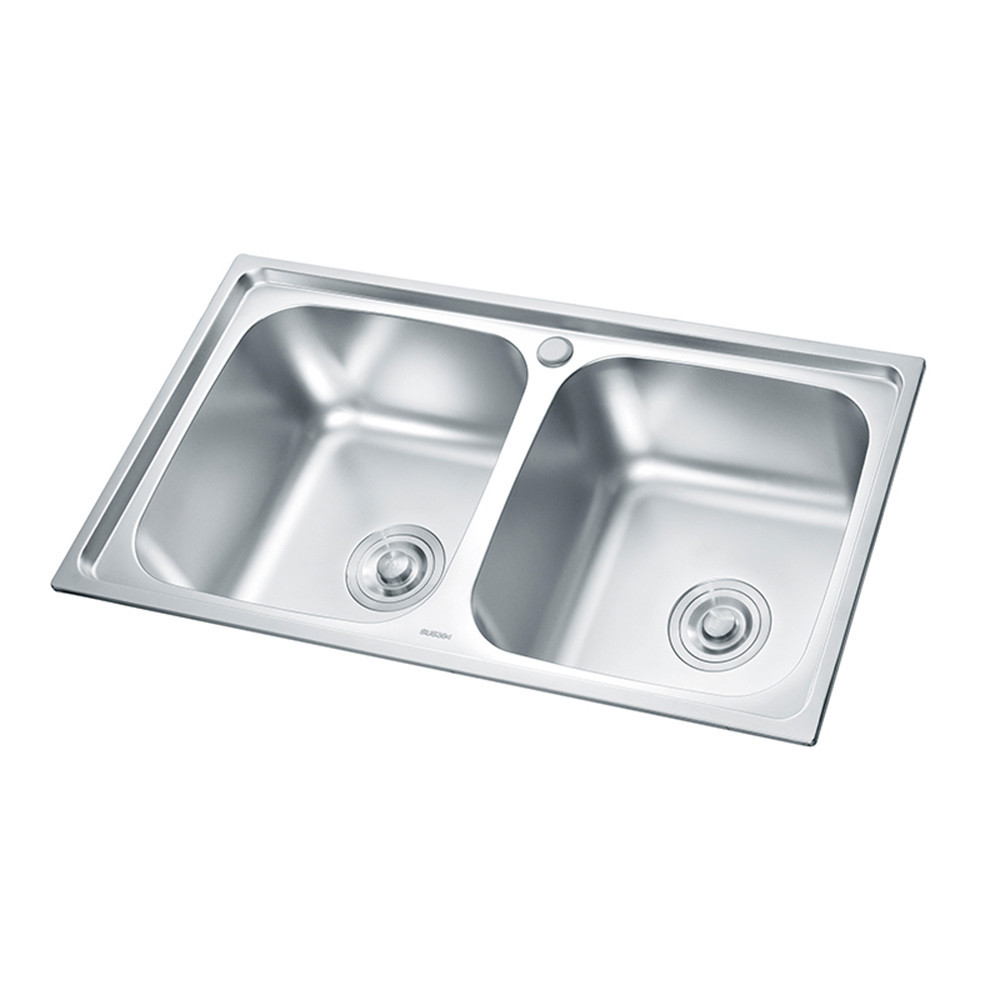 Chiuvetă bucătărie inox Leziter Nago cu 2 cuve, 78x43 cm, inox 304