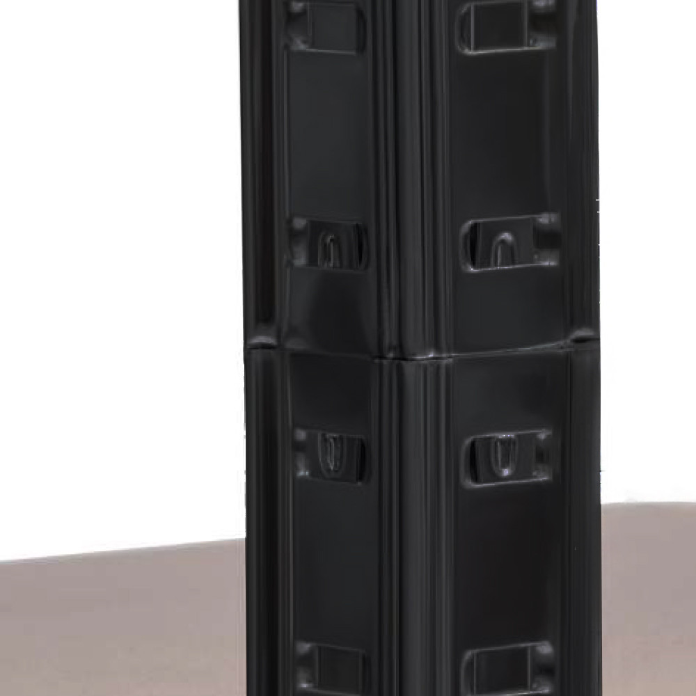 Raft metalic Leziter pentru depozitare grea, 180x90x40 cm, 175 kg, negru