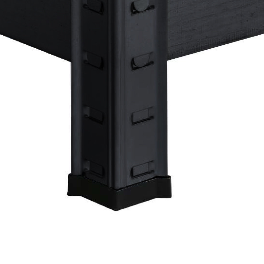 Raft metalic Leziter pentru depozitare grea, 180x90x40 cm, 175 kg, negru