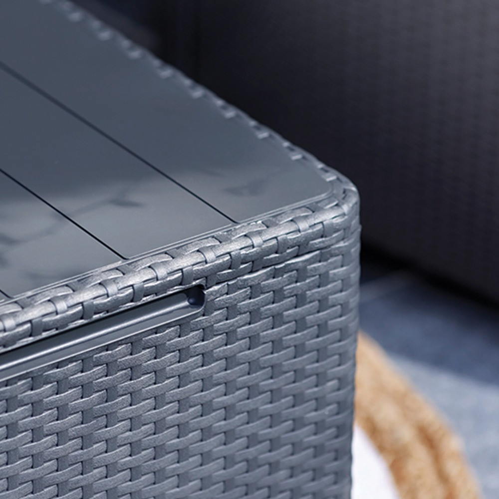 Masă de depozitare pentru perne Curver Claire, grafit, 55,5 x 55,5 cm