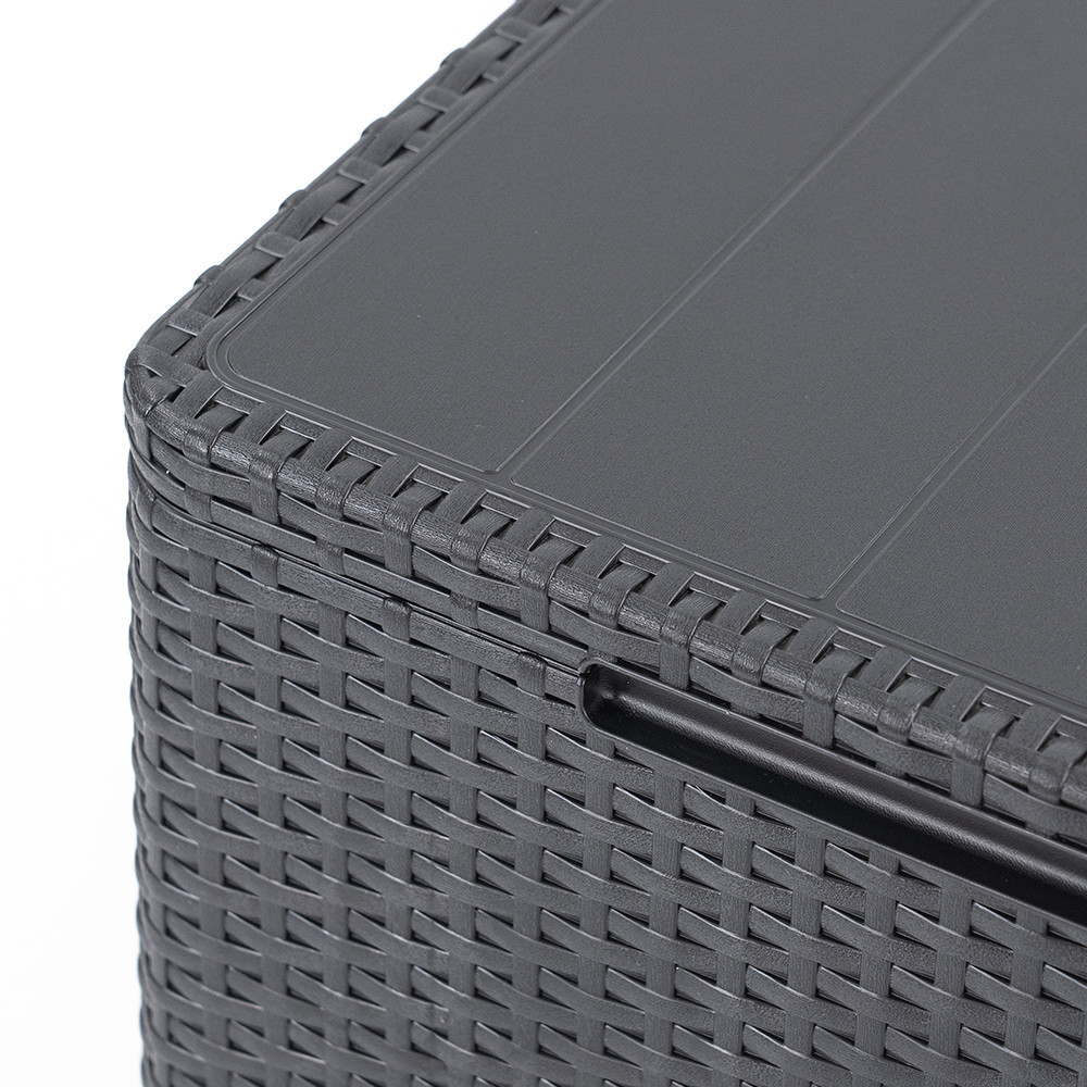 Masă de depozitare pentru perne Curver Claire, grafit, 55,5 x 55,5 cm