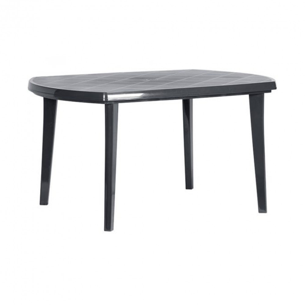 Masă de grădină Curver Elise din plastic, grafit, pentru 6 persoane