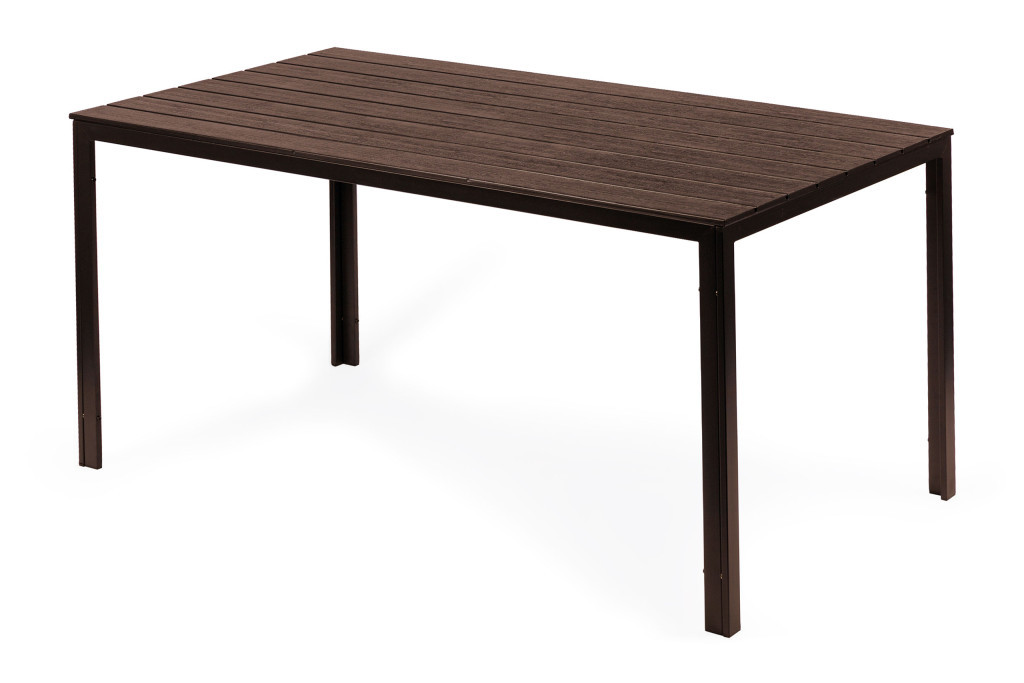 Masă de grădină Homelux pentru 6 persoane, 156x78 cm, polywood maro