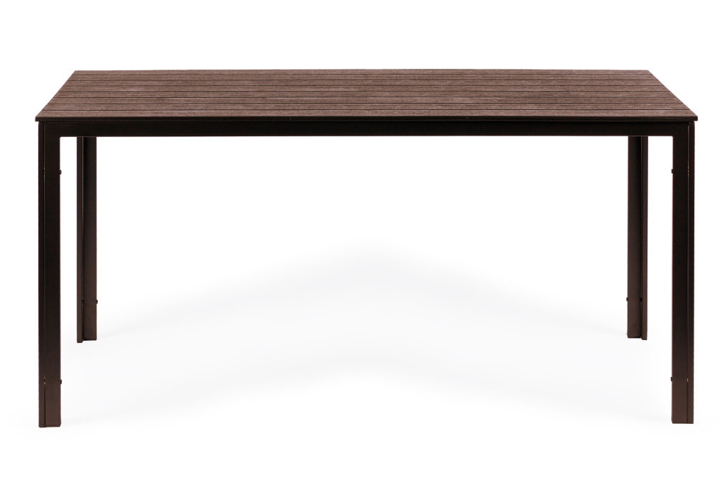 Masă de grădină Homelux pentru 6 persoane, 156x78 cm, polywood maro