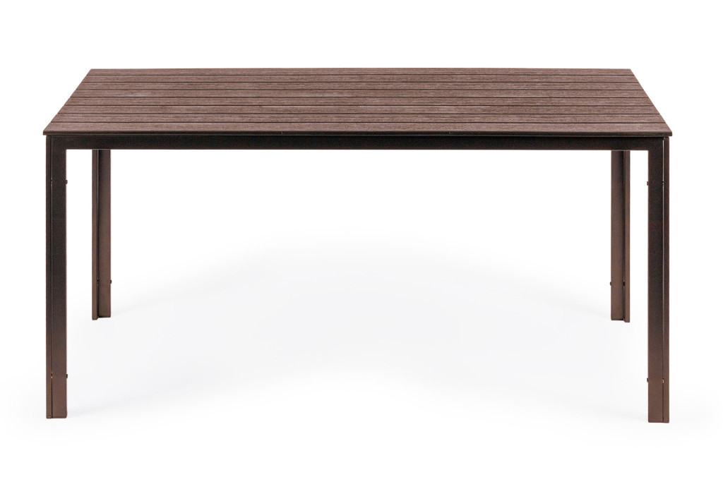 Masă de grădină Homelux pentru 6 persoane, 156x78 cm, polywood maro