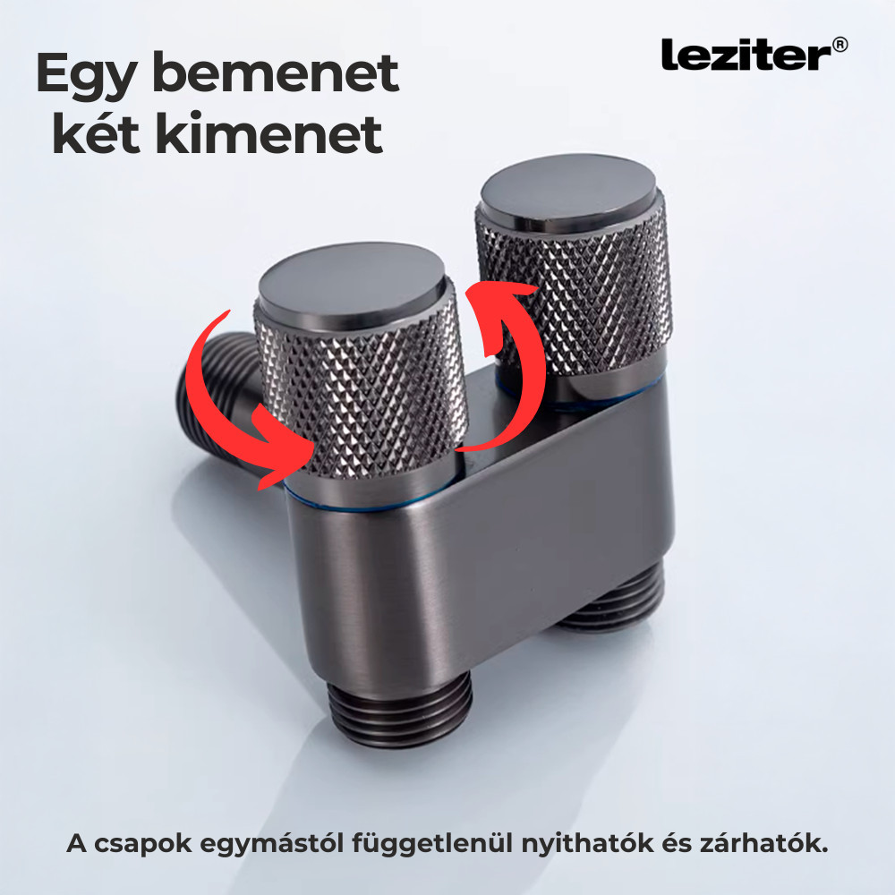 Duș igienic pentru WC/bidet Leziter Azure negru, inox 304, furtun spiralat 2 m