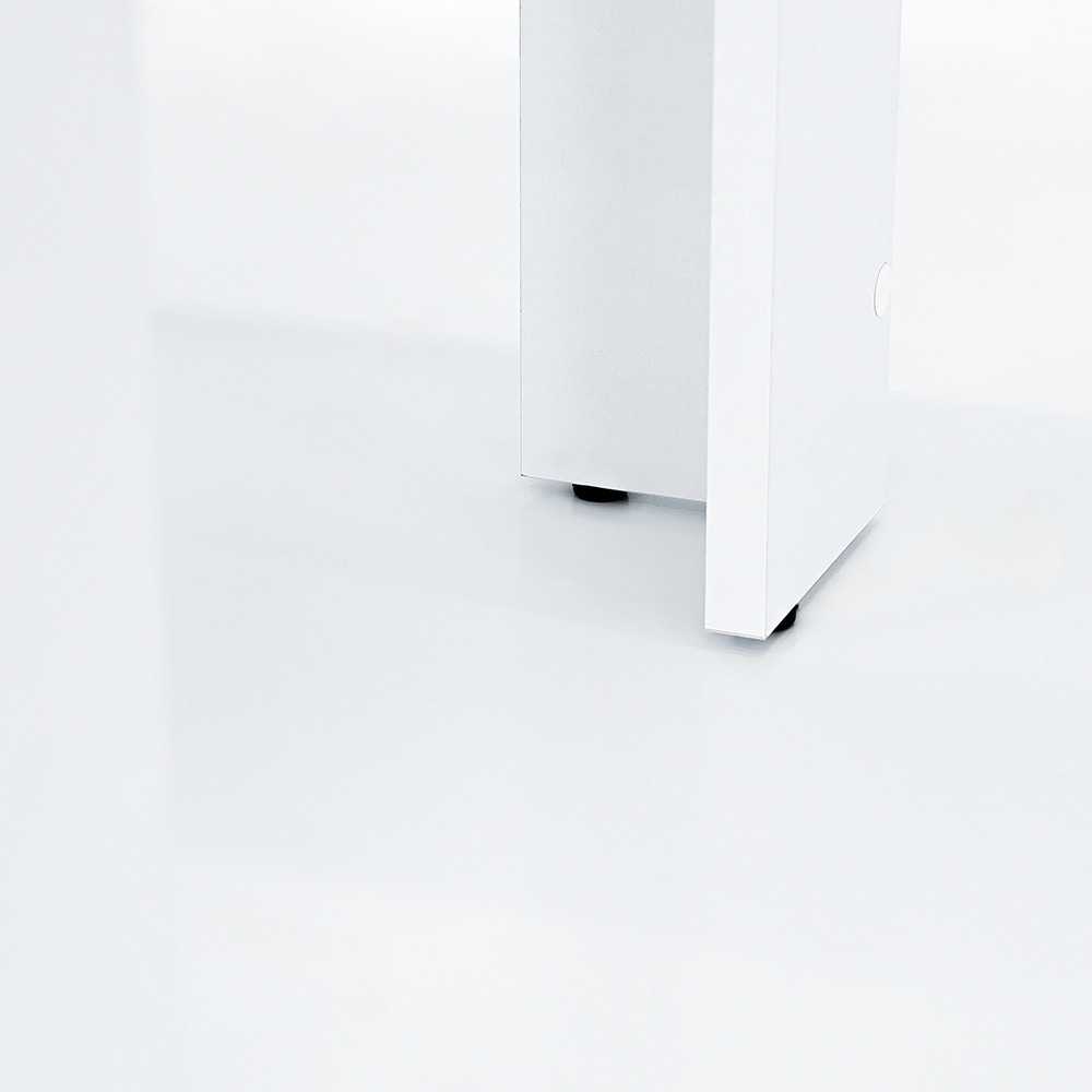 Masă de dining Leziter Yorki Standard albă 140x80 cm, pentru 6 persoane