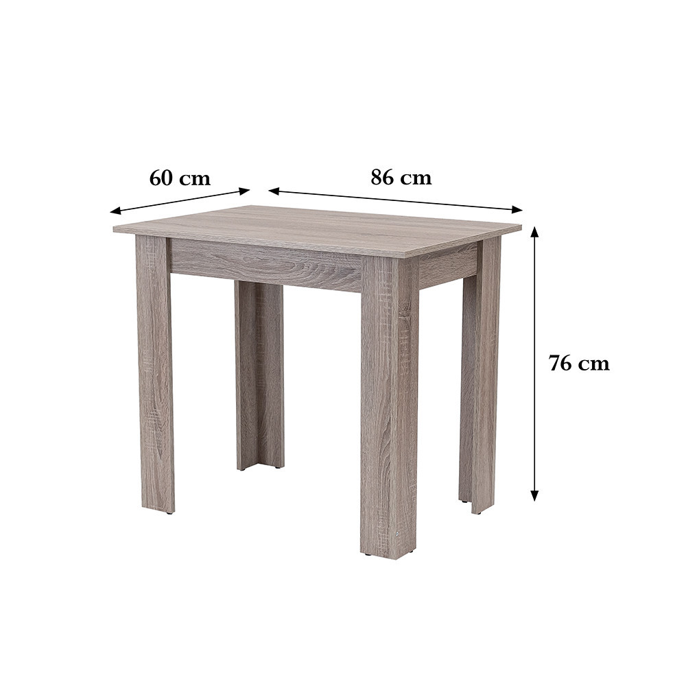 Masă de dining Leziter Yorki Standard 86x60 cm, finisaj stejar Yorki