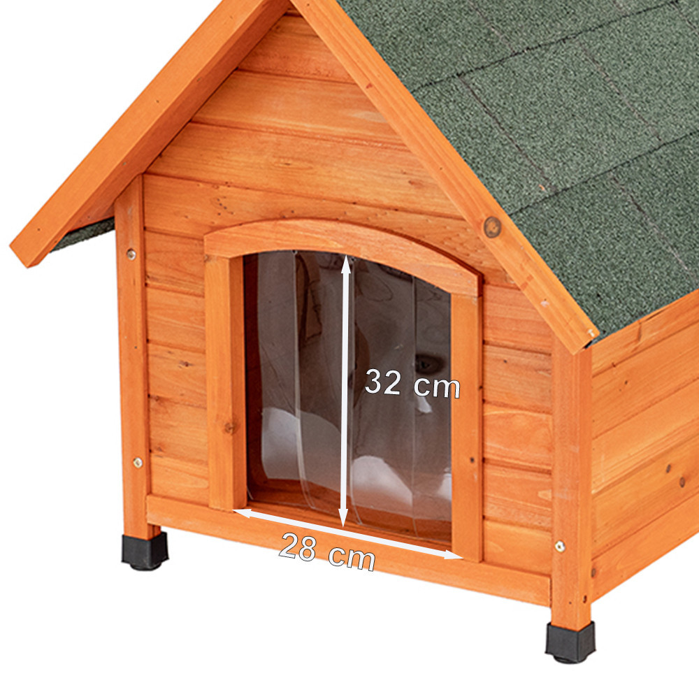 Căsuță pentru câini Leziter Smiley Classic S din lemn, 73x76,5x76,5 cm