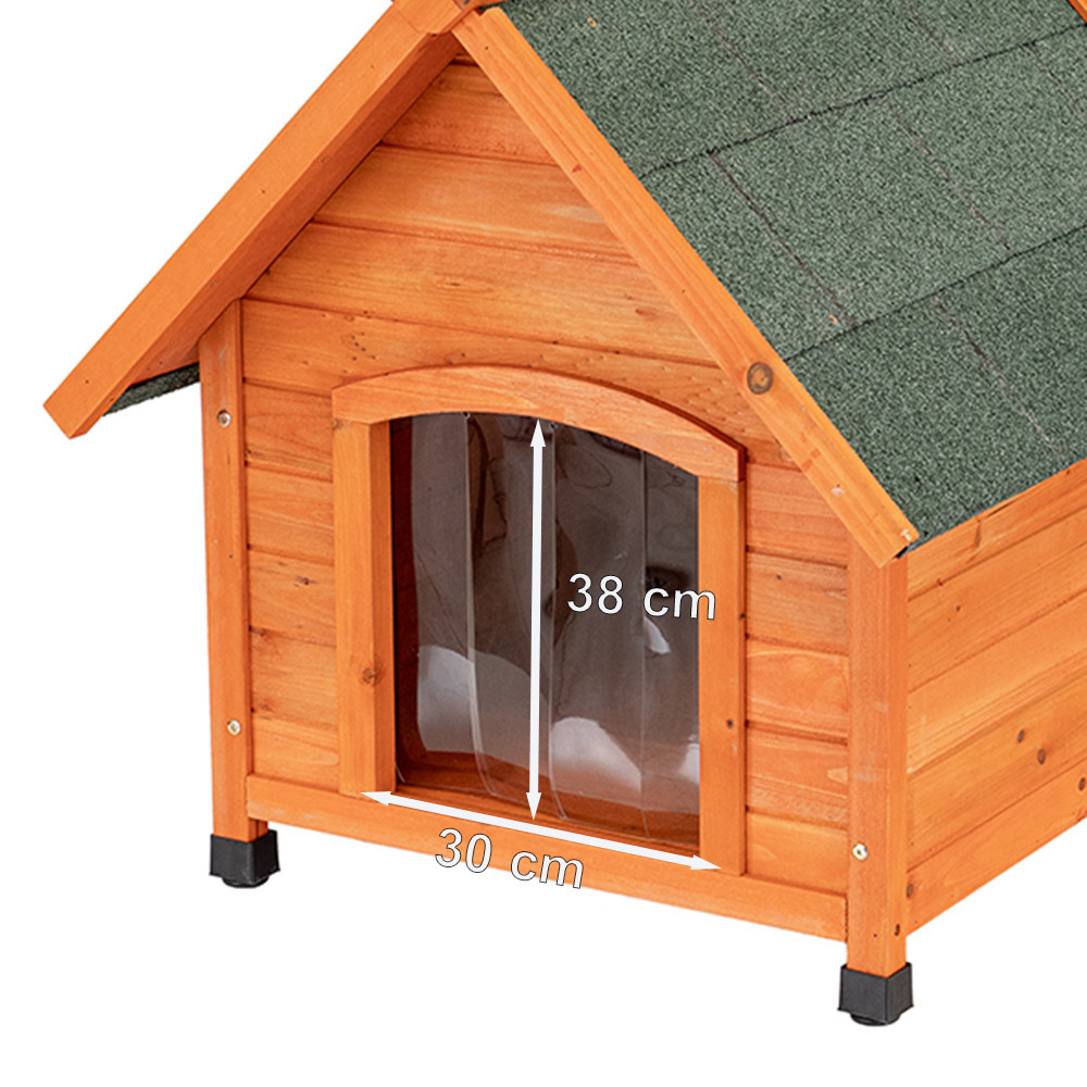 Cușcă pentru câini Leziter Smiley Classic M din lemn, 79x88x81,5 cm