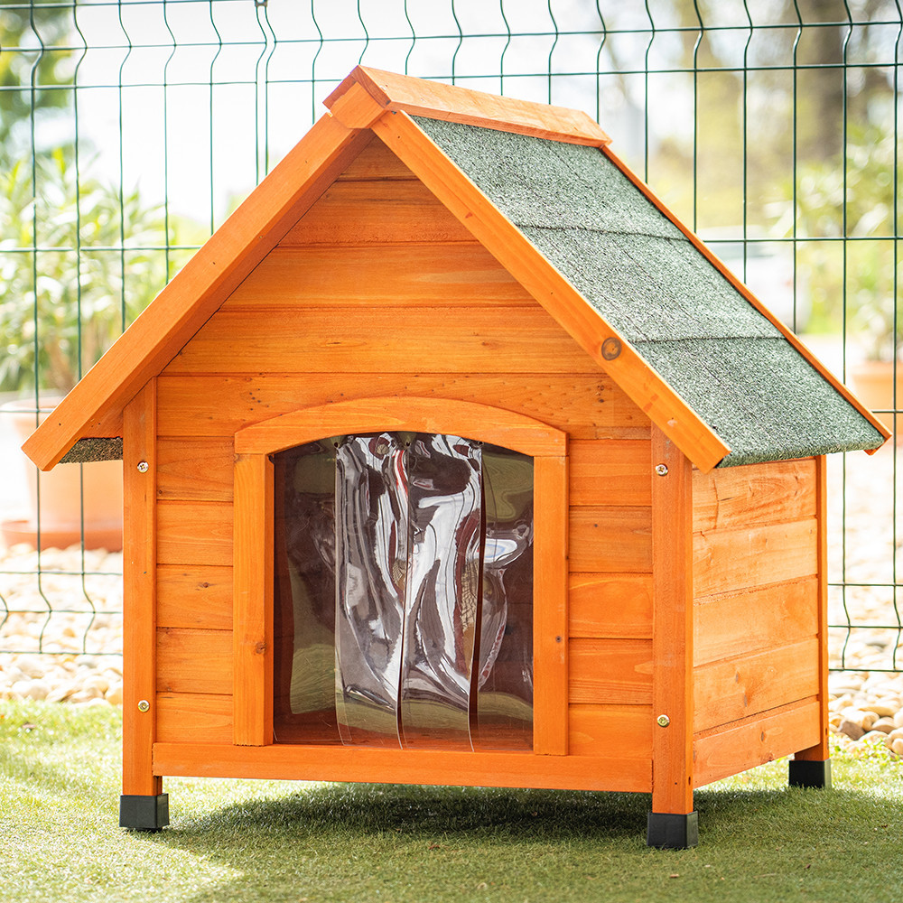 Cușcă pentru câini Leziter Smiley Classic M din lemn, 79x88x81,5 cm