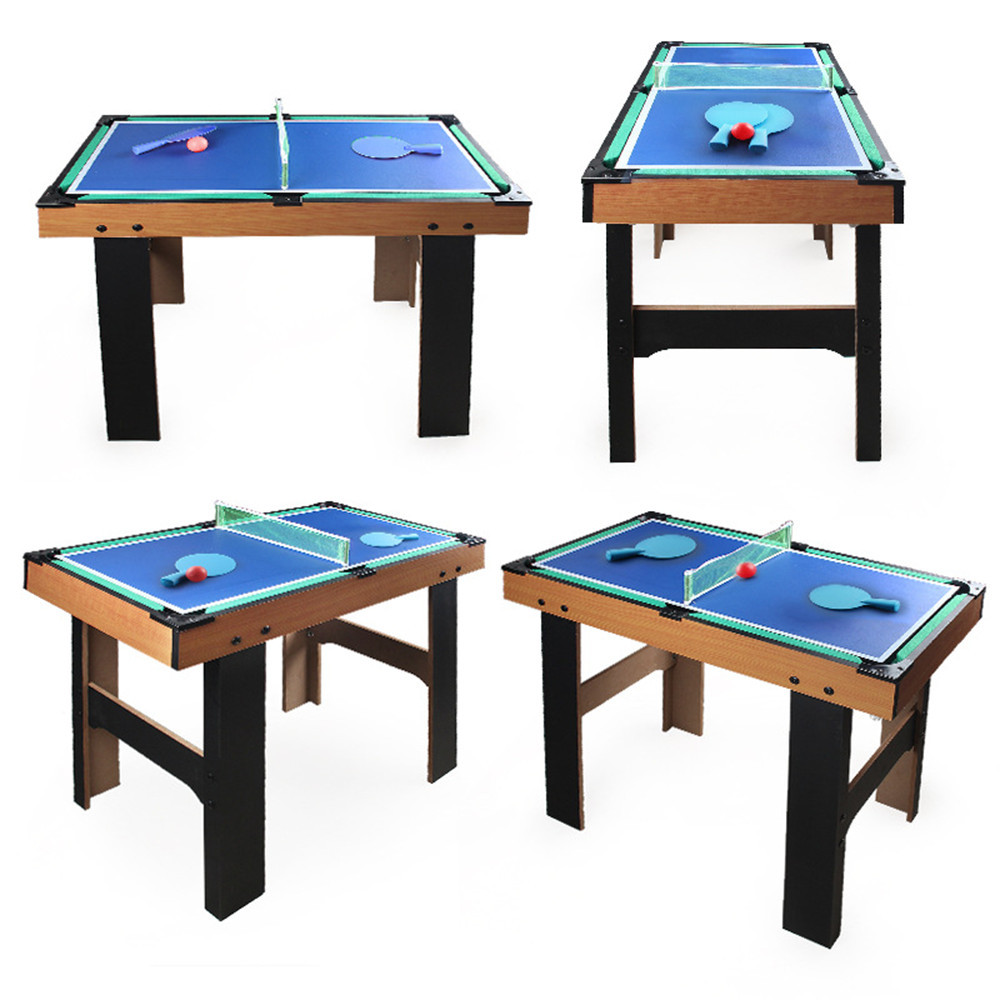 Masă de joc multifuncțională Leziter 4 în 1: foosball, biliard, ping-pong, air hockey