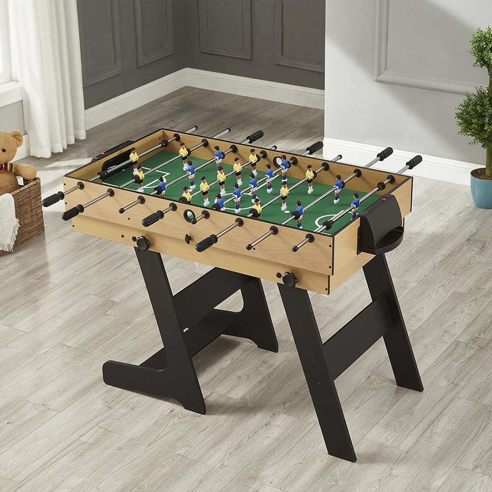 Masă de joc 4 în 1 Leziter pentru foosball, biliard, ping-pong și curling/bowling