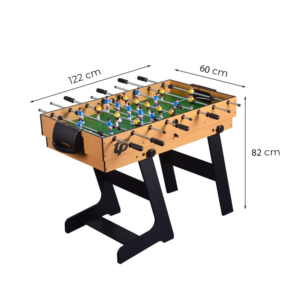 Masă de joc 4 în 1 Leziter pentru foosball, biliard, ping-pong și curling/bowling
