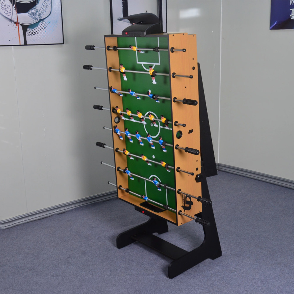 Masă de joc 4 în 1 Leziter pentru foosball, biliard, ping-pong și curling/bowling